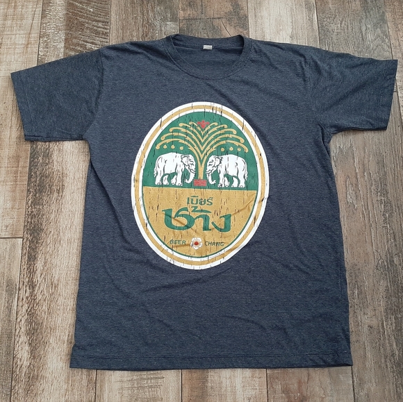 Vintage Chang Beer Elephant T-Shirt Large - Picture 1 of 2